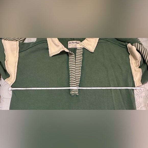 NWOT We The Free Clean Prep Polo Pullover Top S Oversized Striped - Picture 8 of 8